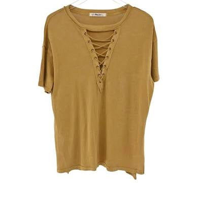 Mossimo Size Medium Mustard Womens Shirt