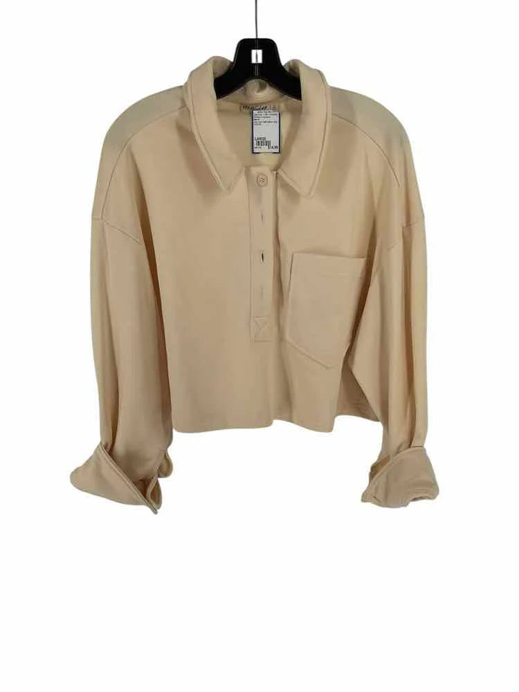 Mossimo Size Medium Beige Womens Shirt