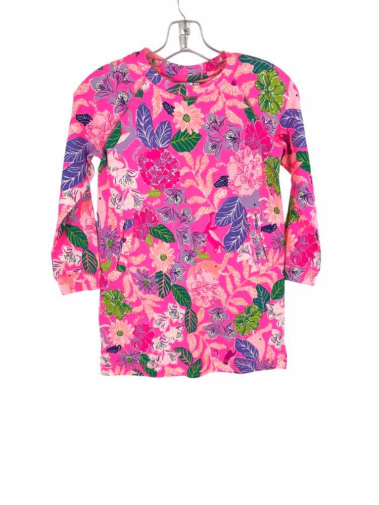 Lily Pulitzer Size 8 Pink Floral Girls Dress
