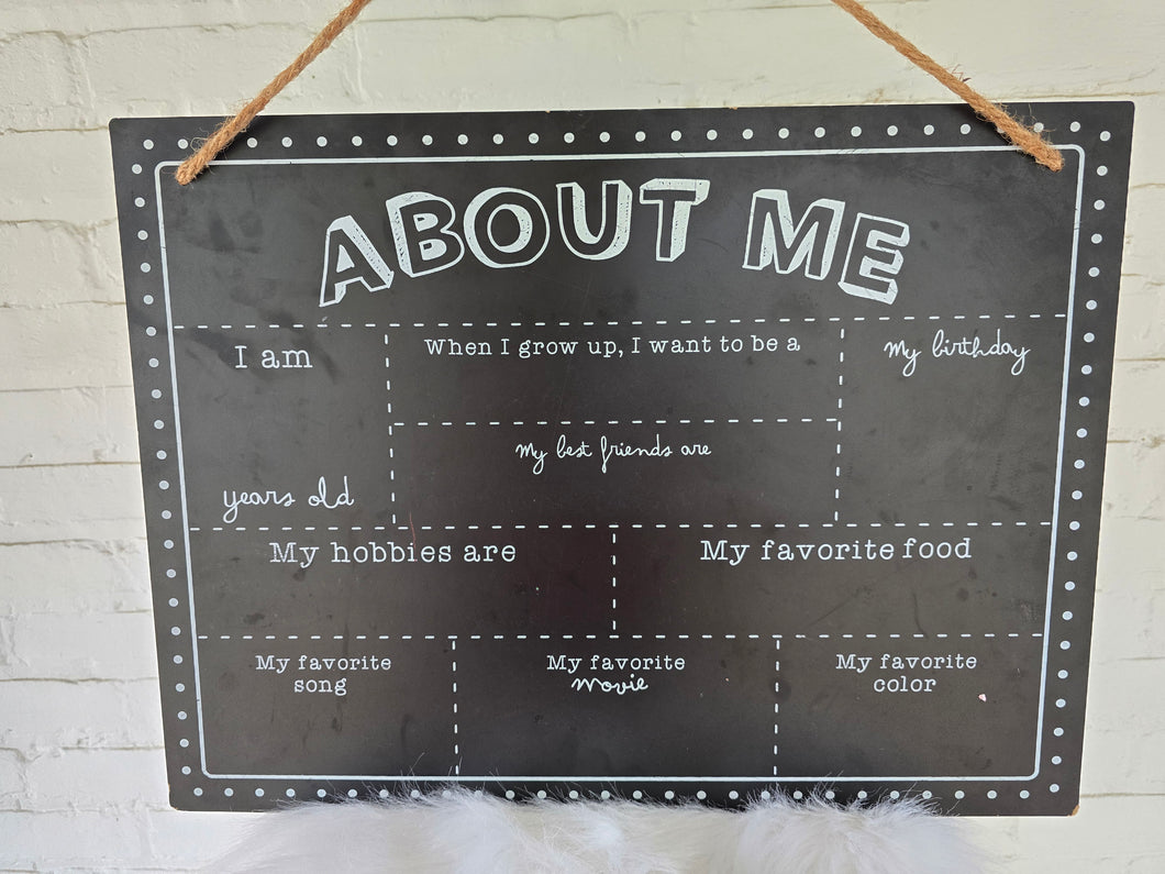 All About Me - Chalkboard